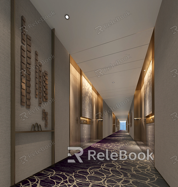 Modern Corridor Hotel Aisle model