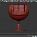 Modern Yellow Single Chair With Spherical Design And Silver Metal Base