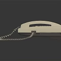 Classic White Retro Landline Phone Featuring Digital Keypad Display Screen And Coiled Cord