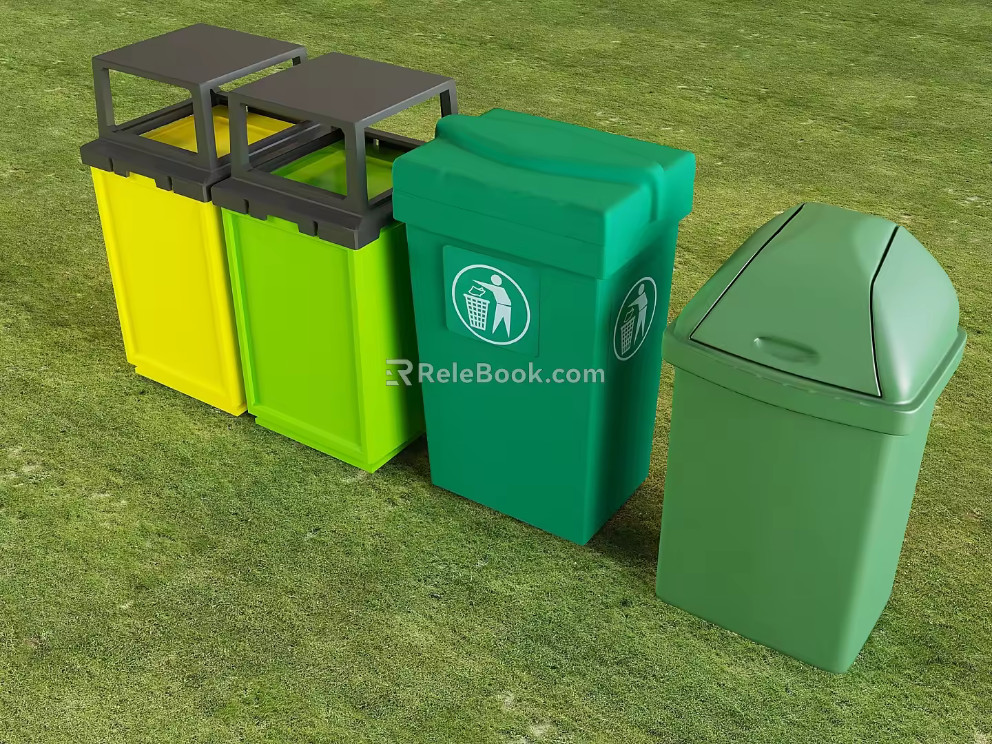 Outdoor Trash Bin Trash Bin Classification Trash Bin 3d model
