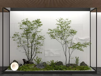 Modern Interior Landscape Landscaping 3d model