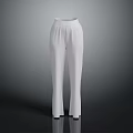 Elegant High Waisted White Straight Leg Pants With Comfortable Fit And Modern Design