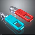 Red And Blue Tool Accessories With Plastic Handles And Metal Components Design