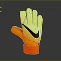 Nike Goalkeeper Gloves In Yellow And Orange With Black Swoosh Design