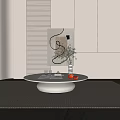 Modern coffee table coffee table combination 3d model