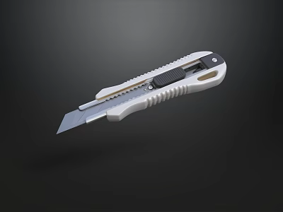 Durable Utility Knife With Retractable Sharp Blade And Ergonomic Grip Handle 3d model