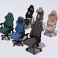 Diverse Colorful Ergonomic Office Gaming Chairs With Adjustable Backrest And Wheels