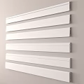 White Decorative Corner Trim Wall Mounted Multiple Strips For Home Decoration 3d model