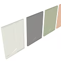Modern Wall Decor Panels In White Grey Green And Pink Colors