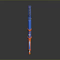 NERF Toy Weapon Blaster Featuring Blue and Orange Color Design for Kids Play