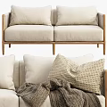 Modern double sofa 3d model