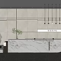 Modern Front Desk 3d model