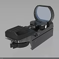 Tactical Red Dot Sight With Metal Construction Adjustable Knob And Mount Base For Shooting 3d model