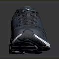 Blue Athletic Sneakers With Mesh Upper White Sole And Dark Blue Laces