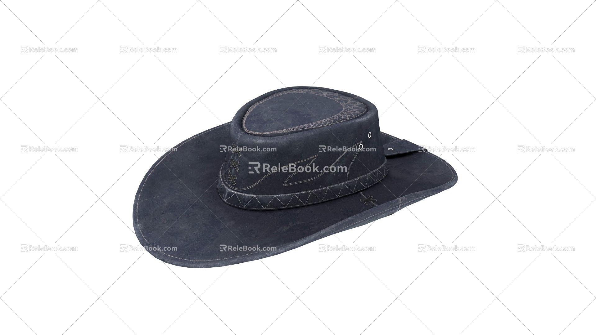 Realistic Cowboy Hat Hat Western Denim Hat Sunshade Hat Men's Hat Beach Hat Leather Hat fbx2016272956 3d model