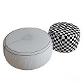 Sofa stool pouf footstool upholstered furniture Muzafarov series 3d model