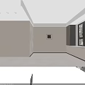 Modern Living And Dining Room With Gray Sofa Abstract Artwork Dining Table And Pendant Light
