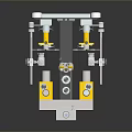 Precision Industrial Mechanical Device With Metal Structure And Yellow Silver Components