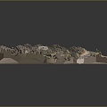 Geography, topography, mountain shape, ridge, ridge, valley, mountain range, canyon, geomorphology, mountain peak, mountain body 3d model