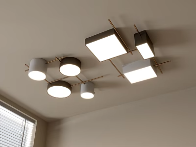 Modern Ceiling Lamp Geometric Ceiling Lamp Bedroom Lamp Art Shape Lamps Fashion Living Room Lamp 3d model