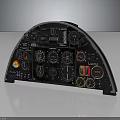 Detailed Aircraft Instrument Panel With Multiple Gauges Indicators Dials And Control Components