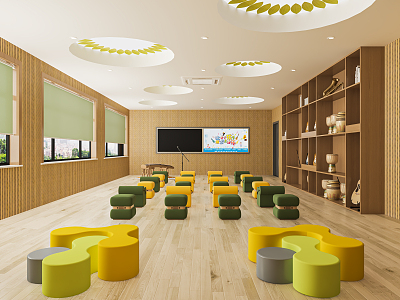 Modern Sound and Body Room Kindergarten Sound and Body Room Music Classroom Children's Entertainment Classroom Multifunctional Room Classroom Living Classroom model