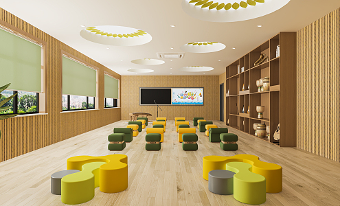 Modern Sound and Body Room Kindergarten Sound and Body Room Music Classroom Children's Entertainment Classroom Multifunctional Room Classroom Living Classroom 3d model