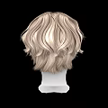 Realistic Blonde Curly Short Hair On White Human Mannequin Head Model