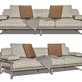 New Chinese-style Multi-person Sofa 3d model