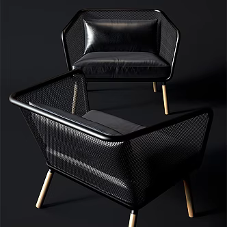 Modern armchair single sofa 3d model