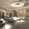 Elegant Modern Luxury Clothing Store Interior Design With Cozy Lounge And Stylish Apparel Displays