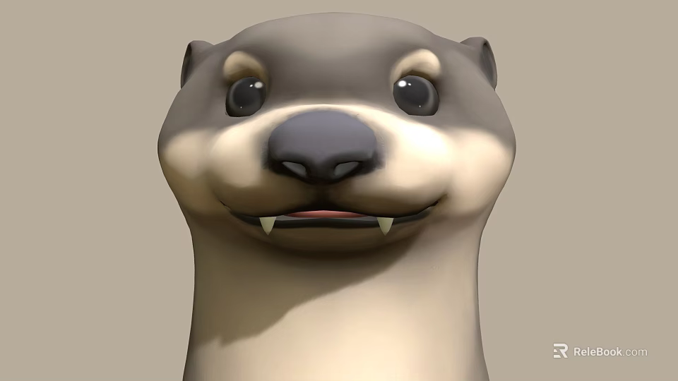 3D Animated Otter Game And Movie Character With Friendly Expression And Detailed Features 3d model 