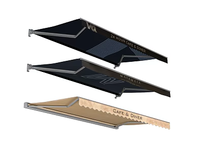 Outdoor Awnings Design for Party Event Sports Club and Cafe Diner Venues 3d model