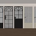 Different Interior Door Designs With Arched Glass Panels And Wooden Floor