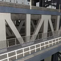Suspension Bridge Structure Featuring Steel Cables Tower And Road Deck Components 3d model