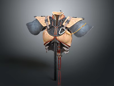 Decorative Medieval Armor With Leather Metal Parts Shoulder Straps Buckles Intricate Design 3d model