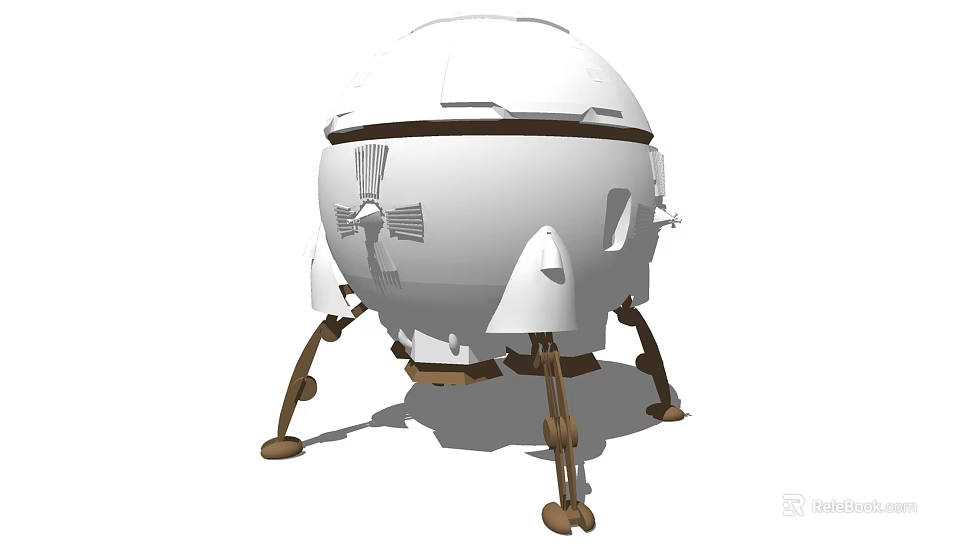 Modern Smart Machine With Spherical Design And Mechanical Legs For Stable Support 3d model 
