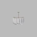 White Feather Decorated Golden Frame Modern Elegant Chandelier With Stylish Design