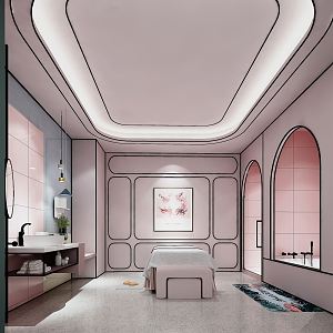 Modern SPA Internet Celebrity Beauty Bag Room 3d model