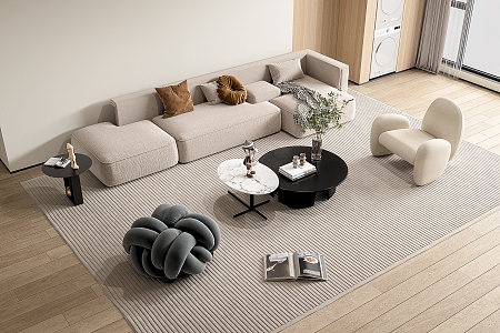 Modern Sofa Coffee Table Combination Sofa Coffee Table 3d model