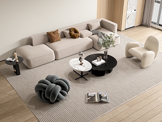 Modern Sofa Coffee Table Combination Sofa Coffee Table 3d model