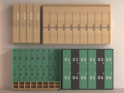 Modern Locker Public Storage Cabinet Public Locker Changing Shoe Cabinet Password Cabinet 3d model