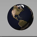 High Quality 3D Globe Rendering Showing Detailed Earth Continents And Oceans