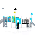 Children's combination slide outdoor slide combination slide venue slide multi-person slide children's outdoor slide 3d model