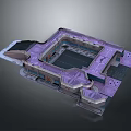 Futuristic Space Station 3D Model With Intricate Platform Design And Cosmic Structure Elements