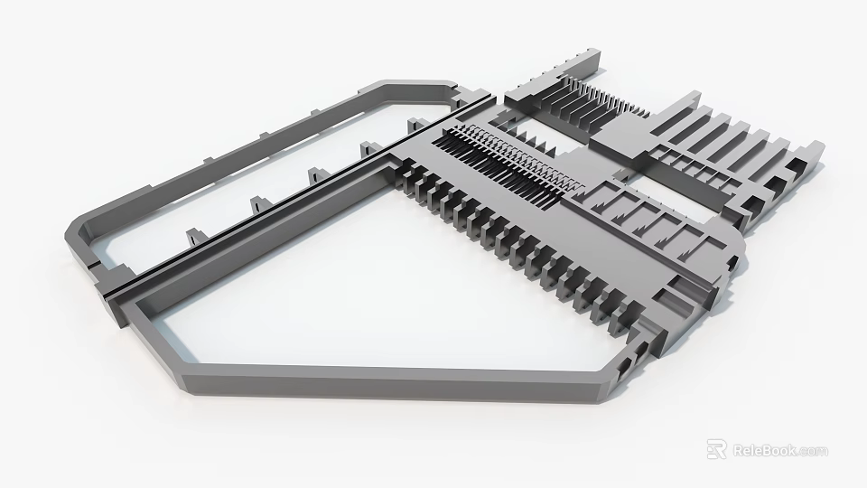 Industrial Equipment Featuring Metal Mechanical Components Precision Track System and Durable Structure 3d model 