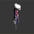 3D Skeletal Structure Model With Transparent Framework Colored Vessels And Dark Background Reflection