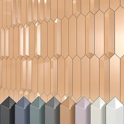 Copper Toned Hexagonal Wall With 3D Texture And Colorful Blocks 3d model Copper Toned Hexagonal Wall With 3D Texture And Colorful Blocks 3d model