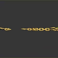 Gold Chain Daily Life Accessories With Various Shaped Pendants And Colorful Decorations