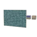 Modern Blue And Silver Mosaic Tile Wall Decor For Home Interiors 3d model